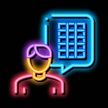 Güneş danışmanı neon ışıltısı resimleme