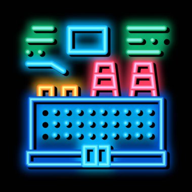 Termal istasyon neon ışıklı ikon resimlerinin teknik analizi