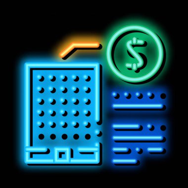 bina maliyeti neon ışıltısı resimleme