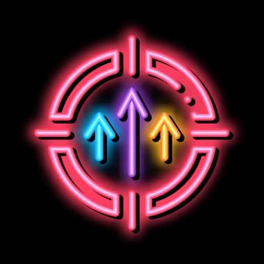 Kişisel hedefler neon ışıklı simge illüstrasyonu