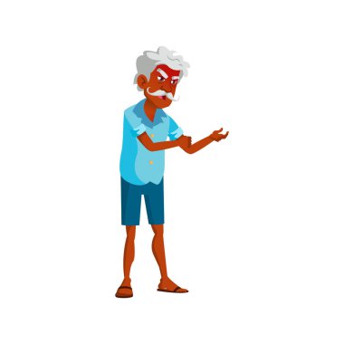 Çocuk parkı çizgi filminde çocuklara bağıran emekli bir İspanyol.