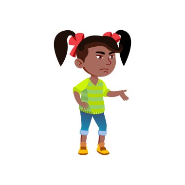 Şirin Afrikalı kız, kız kardeşinden oyuncak bebek geri istiyor.