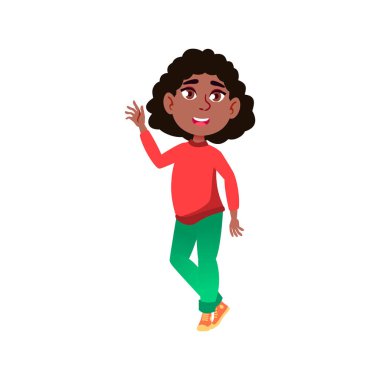 Dost canlısı Afrikalı kız, kız arkadaşını alışveriş merkezi çizgi filminde görmekten memnun.