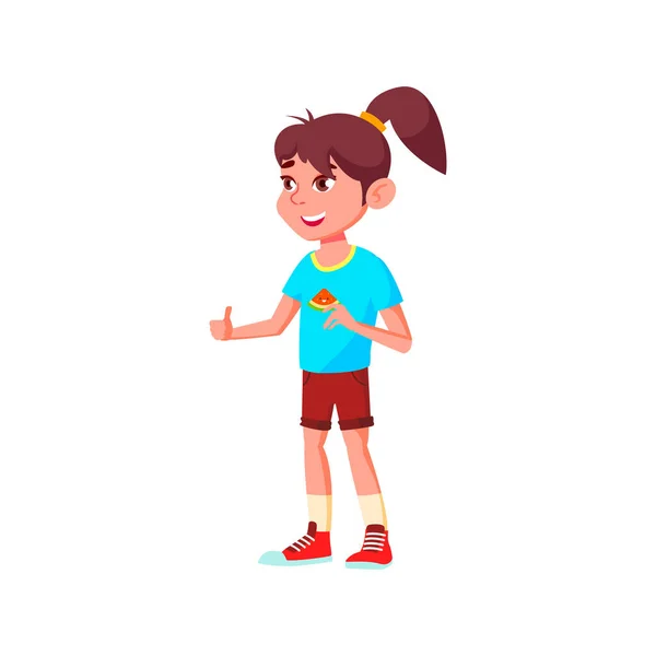 Cute girl kid thumb up for little brother in swimming pool cartoon vector — Stock Vector