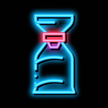 Astım neon ışığı taşıyıcısı için hava yastığı. Astım belirtileri için parlak ikon hava yastığı. şeffaf sembol çizimi