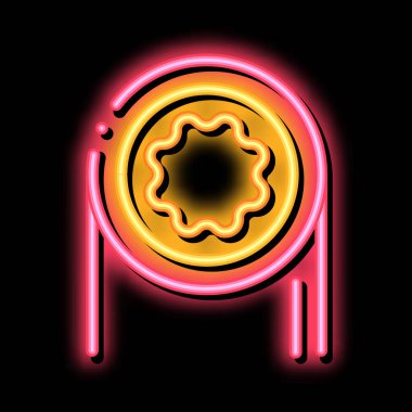 Sağlıklı bronkus neon ışığı vektörü. Parlak bir ikon, sağlıklı bronşlar. şeffaf sembol çizimi