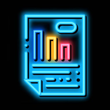 İnfografik neon ışığı vektörünü analiz edip araştırıyorum. Parlak simge analiz ediyor ve bilgi işaretlerini araştırıyor. şeffaf sembol çizimi