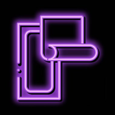 Balmumu çizgili neon ışığı vektörü. Parlak ikon balmumu çizgileri işareti. şeffaf sembol çizimi