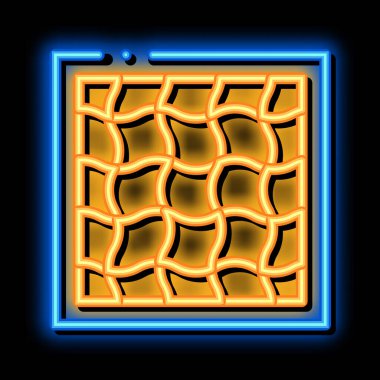 Kabartmalı kabartmalı, neon ışıklı ışık vektörü. Parlayan parlak ikon kabartmalı tavan işareti. şeffaf sembol çizimi