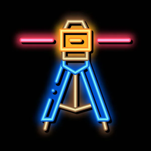 Вектор Неоновых Знаков Лазерного Уровня Светящийся Яркий Знак Лазерного Уровня — стоковый вектор