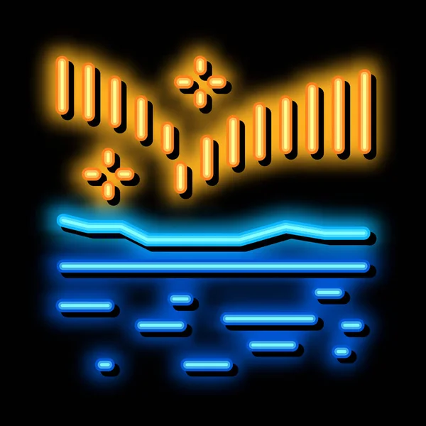 Nothern Lights Neon Light Sign Vector Glowing Bright Icon Nothern — 图库矢量图片