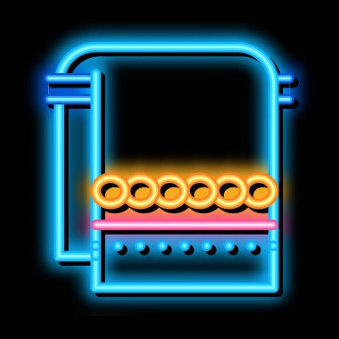 Kuru bebek neon ışıklı ikon çizimi için havlu