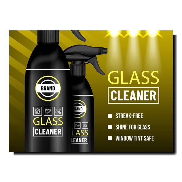 Glass Cleaner Creative PR-banner vektor — Stock vektor