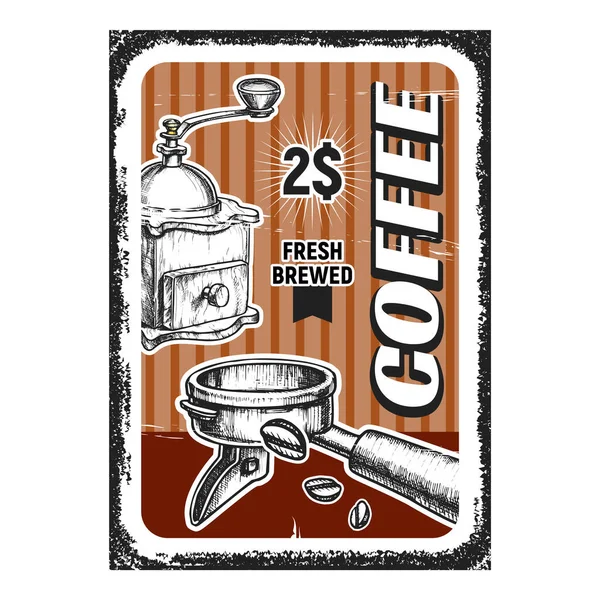 Bebida de café Prepare Tool Anunciar Banner Vector — Vector de stock