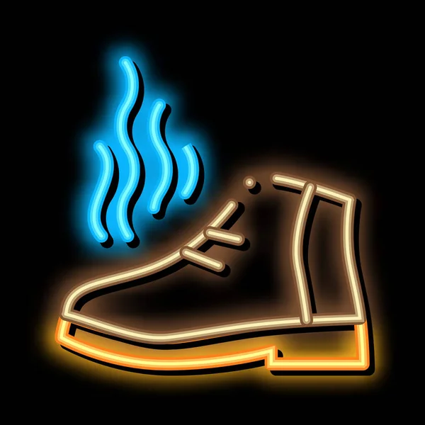 Illustration d'icône de lueur de néon d'eau d'ongle — Image vectorielle