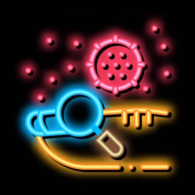 tırnak kremi neon ışıklı ikon illüstrasyonu