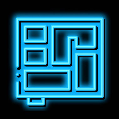 temel plan neon parlaklık simgesi illüstrasyonuName