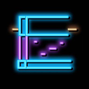 Monolitik vakıf neon ışıklı ikon illüstrasyonu