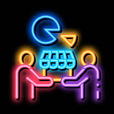 İş bölümü neon ışıklı resim satıldı