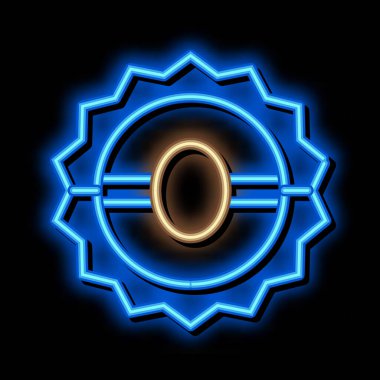 hayvan kapanı neon ışıklı ikon illüstrasyonu