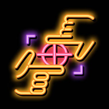 hedef odaklı neon parıltısı resimleme