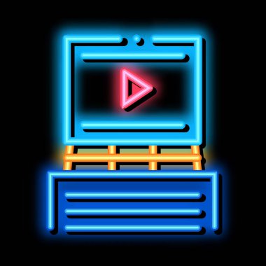 reklam duyurusu neon parıltısı illüstrasyonu