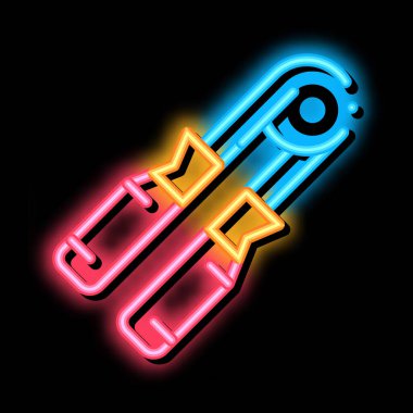 Genişletici ağır tutuş neon parıltısı resimleme