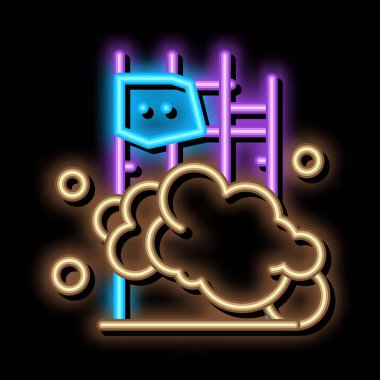 Temelde neon ışıltısı resimlemesinin yok edilmesi