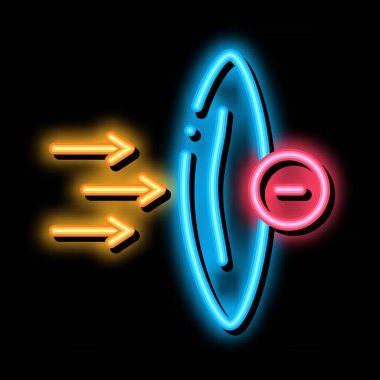 kötüleşen lensler neon ışıklı ikon resimleme giyerler