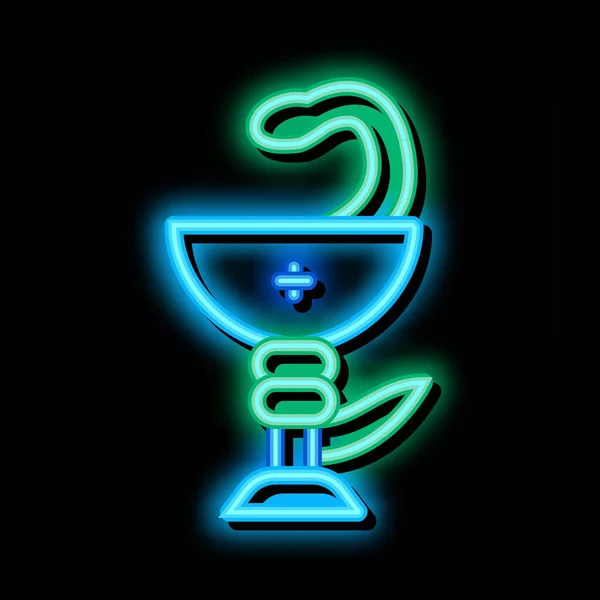 Symbol för alla läkemedel neon glöd ikon illustration — Stock vektor