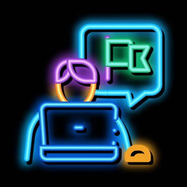 Şartlı tahliye stajyeri ikon vektör illüstrasyonu