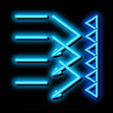 ses engeli neon ışıklı simge illüstrasyonu