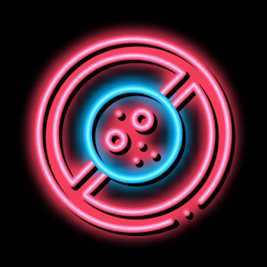 dermatit içki yasağı neon ışıklı ikon resimleme