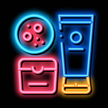 Sorun neon parıltısı resimlemesini çözmek için kozmetik ürünleri