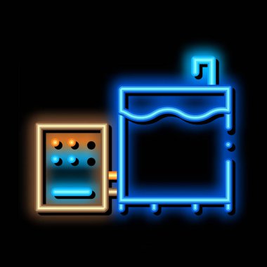 süt dolgunluğu neon ışıklı ikon illüstrasyonu