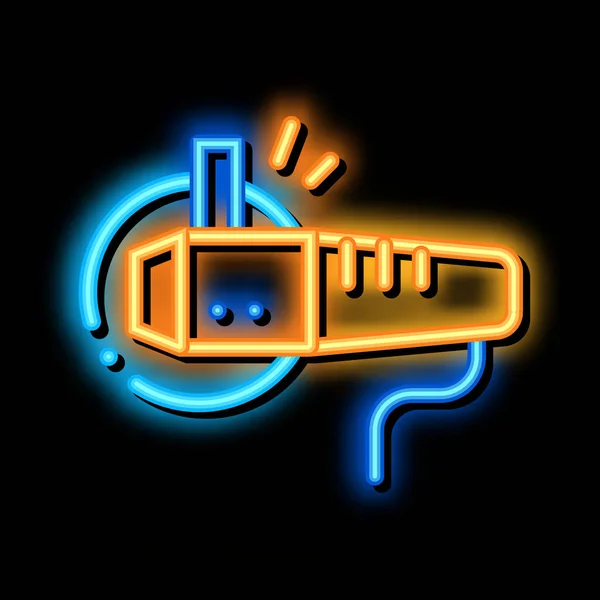 Electrical device neon glow icon illustration — Stockový vektor