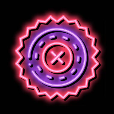 İşlemlerin yasaklanması neon ışıklı simge resimlemesi