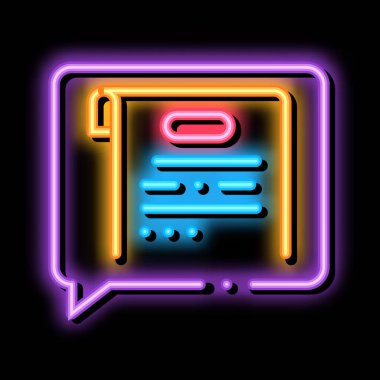Mahkeme cümlesi neon ışıklı ikon illüstrasyonu