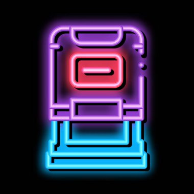 mahkeme mühürü neon parlaklık simgesi illüstrasyonu