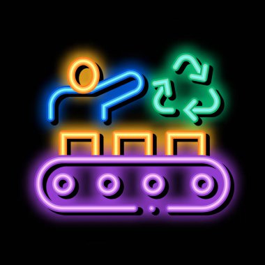 çevresel kılavuz sanayi neon parıltısı illüstrasyonu