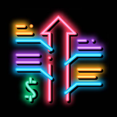 döviz kuru değer biçimi neon parıltısı resimleme