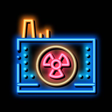 Yel değirmeni fabrikası neon ışıklı ikon çizimi