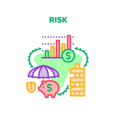 Risk Finans Vektörü Renk Çizimi