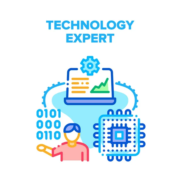 技术专家支持向量概念颜色 — 图库矢量图片