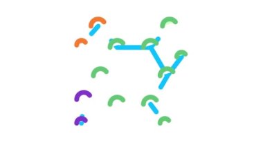 Yapı Molekül Tıbbi Biyomateryal Simgesi Canlandırması