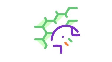 Moleküler Nanobiyoteknoloji Biyomateryal Simgesi Canlandırması