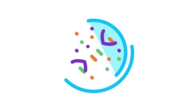 Laboratuvardaki Molekül Cam Test Ware Biyomateryal Simgesi CanlandırmasıComment