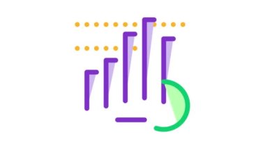 Finansal Grafik Çizelgesi ve Madeni Para Simgesi Canlandırması