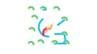 İş Ağı ve İnsan Silüeti Simge Canlandırması