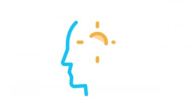 Erkek Siluetinde Parlayan Güneş Zihin Canlandırması